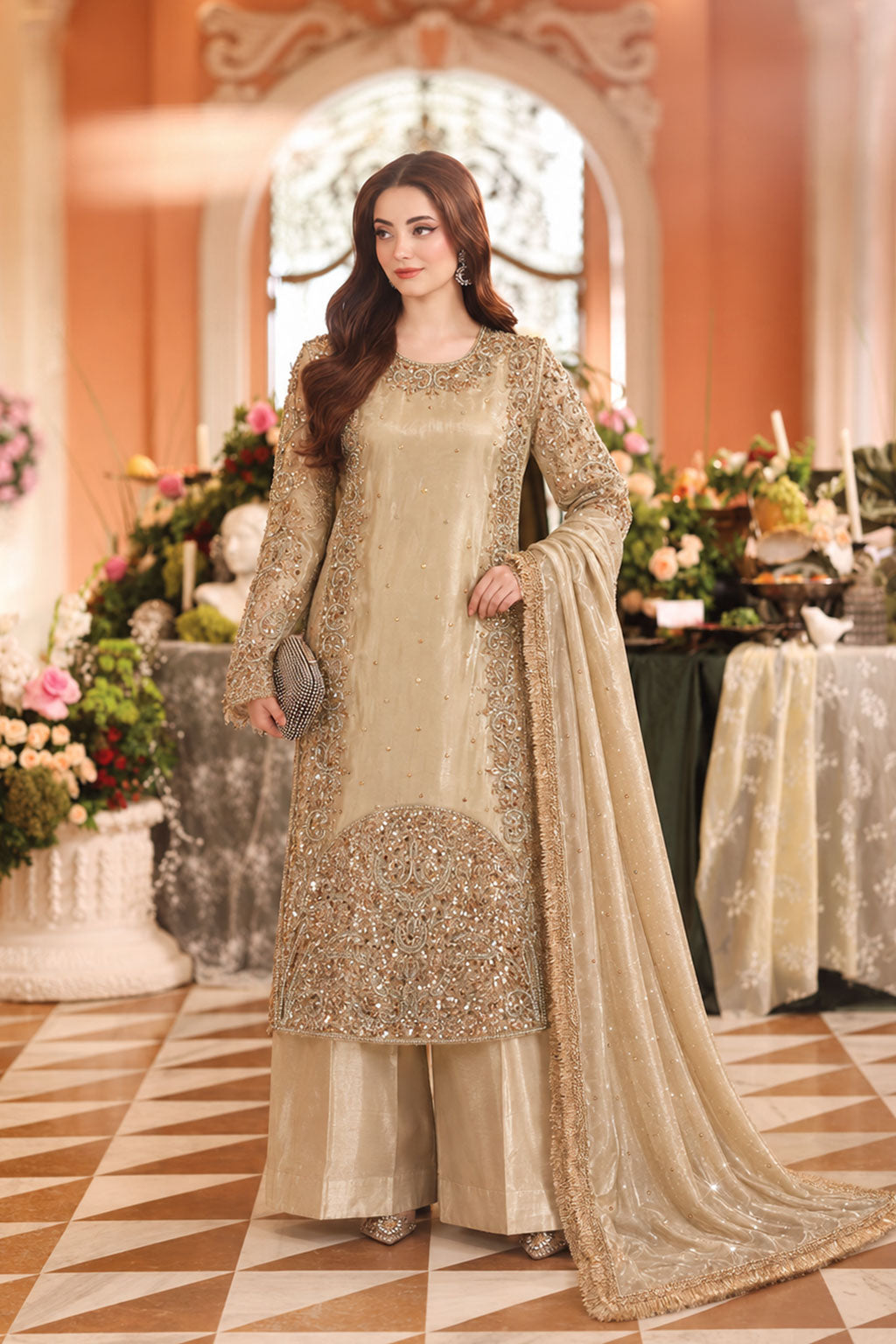 RR-0017     3-Piece Bridal Suit