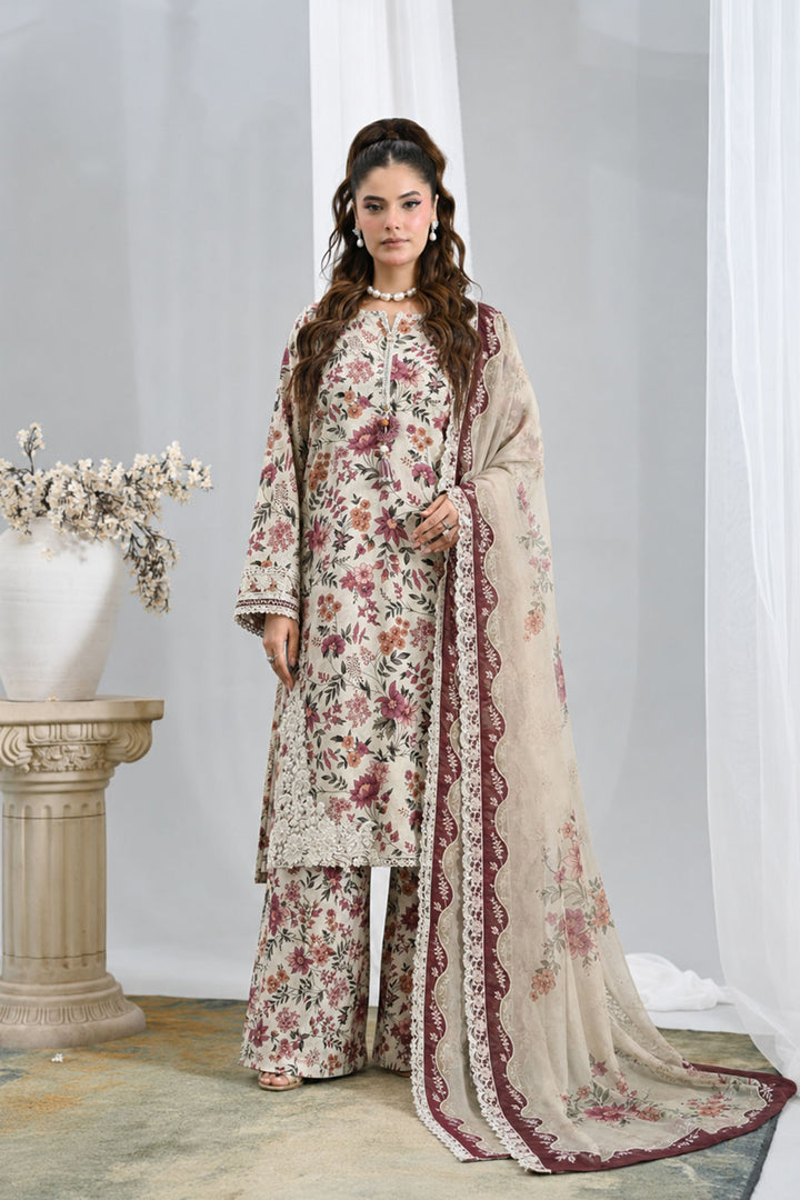 Rose Petal — Printed Lawn 3-Piece Suit