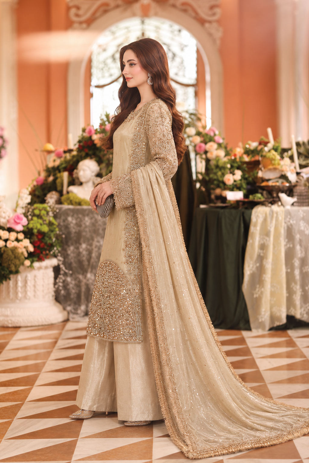 RR-0017     3-Piece Bridal Suit
