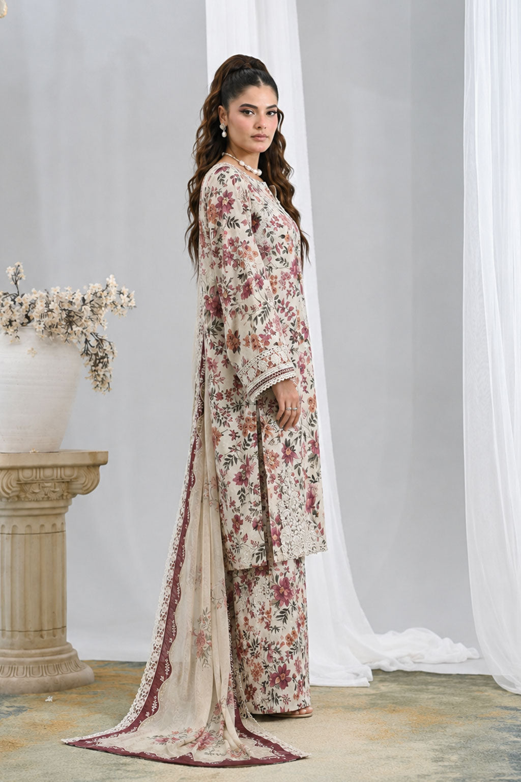 Rose Petal — Printed Lawn 3-Piece Suit