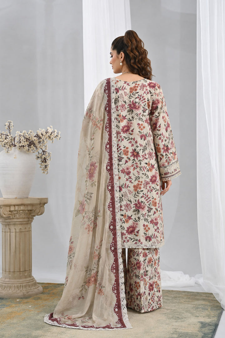 Rose Petal — Printed Lawn 3-Piece Suit