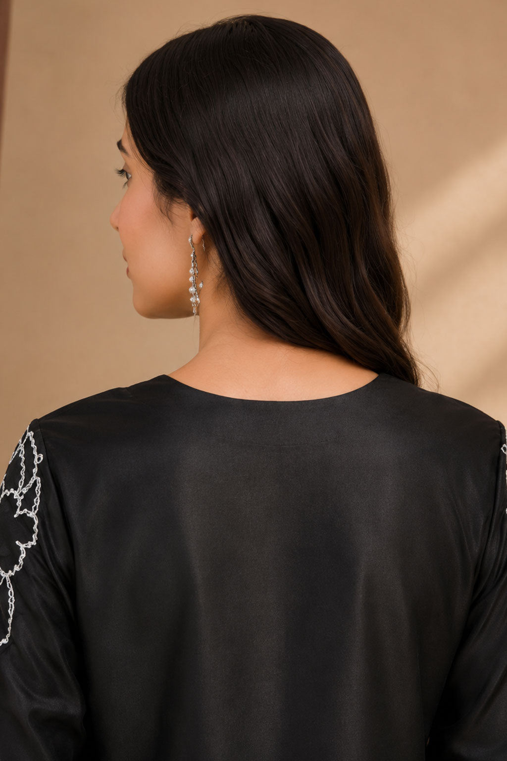 Black Floral Embroidered 3-Piece Suit
